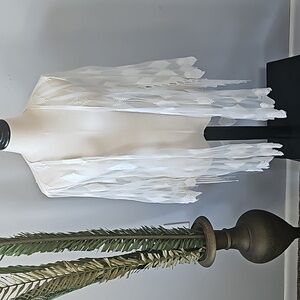 No brand off-white Net and Embroidered Kimono/Cover-up